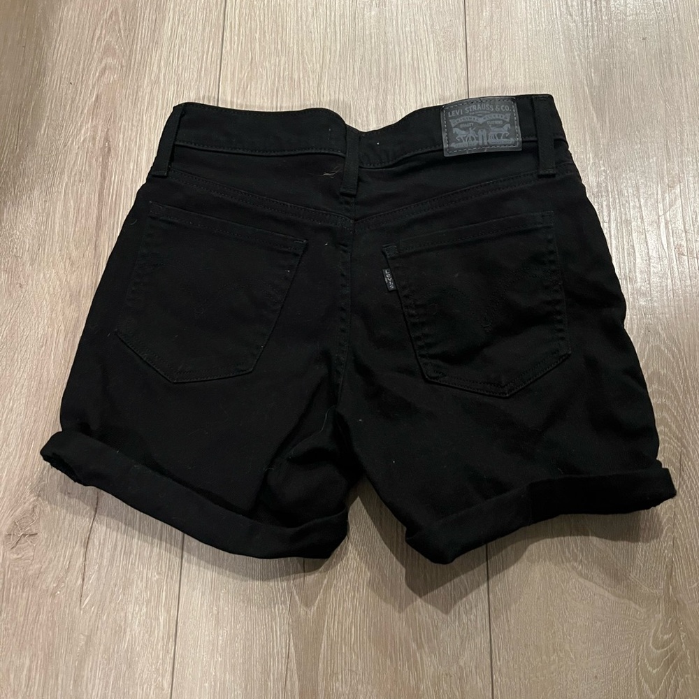 Levi’s Black Mid Length Shorts Size 27 - Picture 4 of 6
